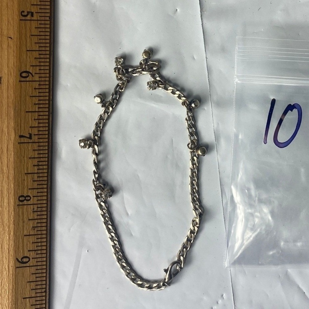 Womens Silver Tone Charm Anklet Chain Bracelet with Bells